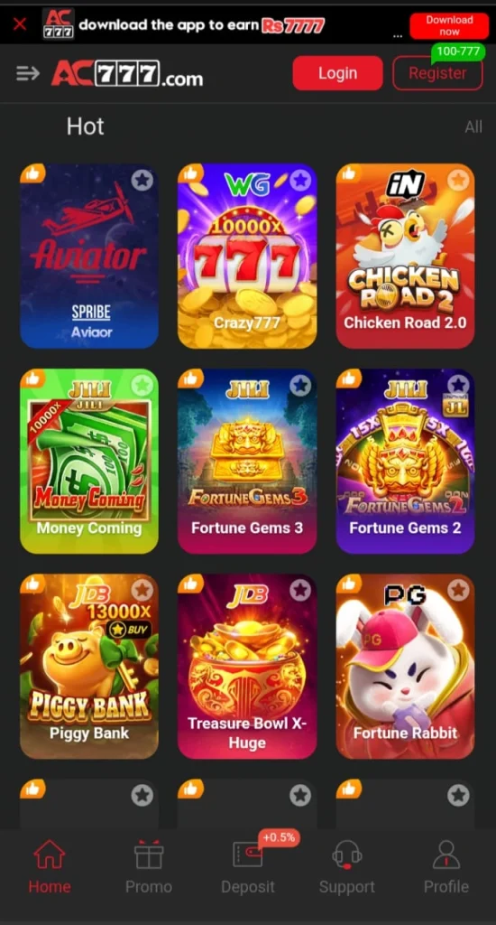 The AC777 game apk