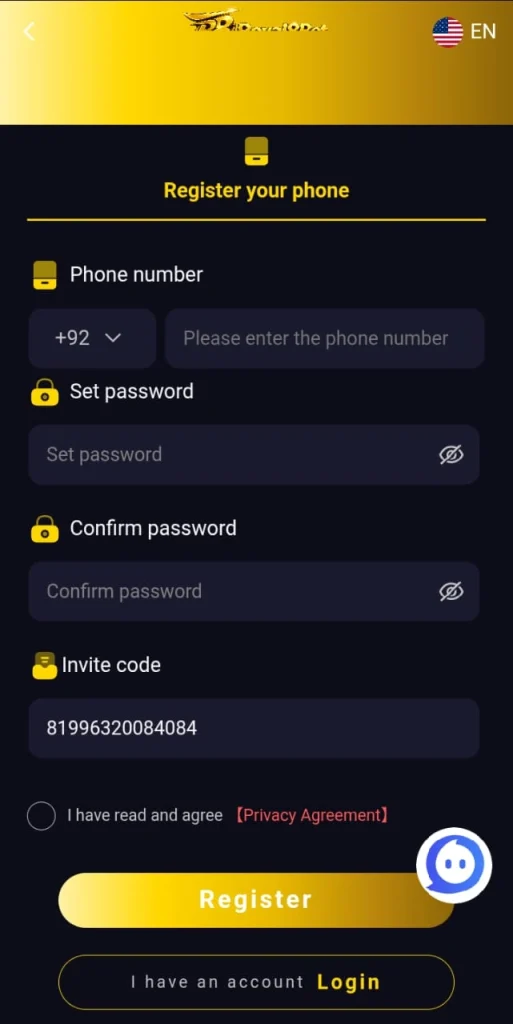 Royal8bet game registration process
